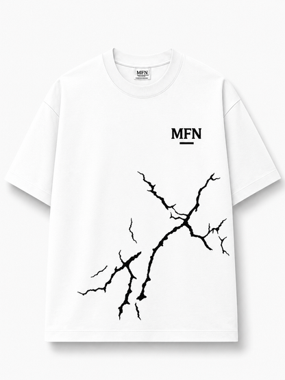 MFN Premium Oversized Heavyweight Tee Puff print - WHITE
