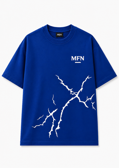 MFN Premium Oversized Heavyweight Tee Puff print - BLUE
