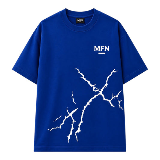 MFN Premium Oversized Heavyweight Tee Puff print - BLUE
