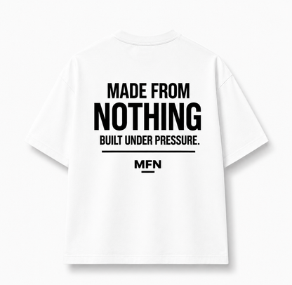 MFN Premium Oversized Heavyweight Tee Puff print - WHITE