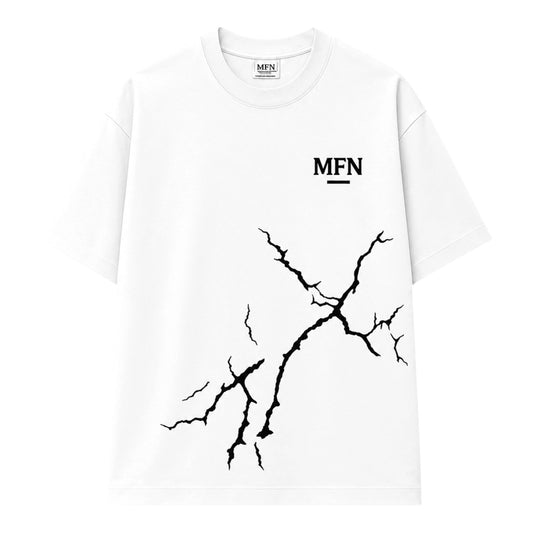 MFN Premium Oversized Heavyweight Tee Puff print - WHITE